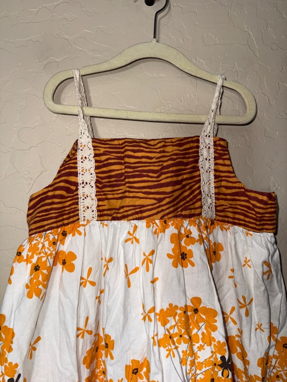 The measure boutique girls mixed media cotton floral print dress size 8 - Picture 2 of 8
